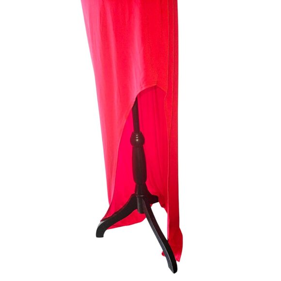 Nwt Plus Size Women's 2XL Curvy Sense Extreme Plunge & High Slit Red Dress - Picture 2 of 3